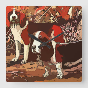 Vintag gestrichene Beagles Uhr