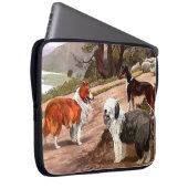 Vintag gestrichene Collies Notebook-Computer-Sieb Laptopschutzhülle (Vorne Rechts)