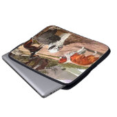 Vintag gestrichene Collies Notebook-Computer-Sieb Laptopschutzhülle (Vorne Knopf)