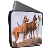 Vintag gestrichene Great Danes Notebook-Computer-S Laptopschutzhülle (Vorne Rechts)