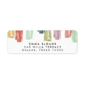 Vintag gestrichene Juwelen Rücksendeadressen-Aufkl (Vorne)