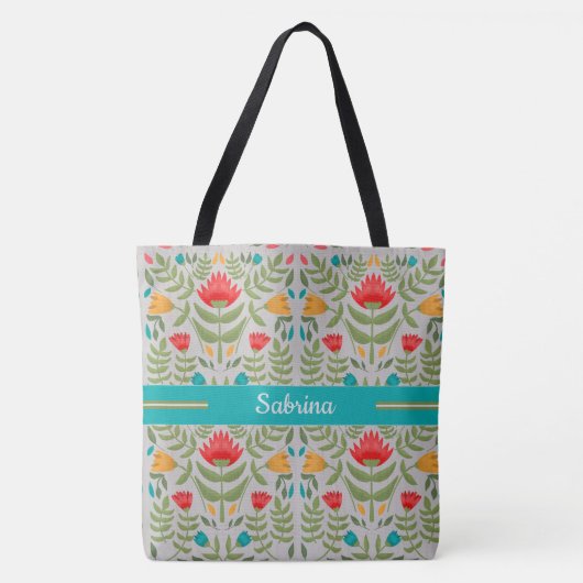 Vintag gestrichene Mit Monogramm Totbeutel Tasche (Vorderseite)