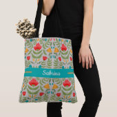 Vintag gestrichene Mit Monogramm Totbeutel Tasche (Von Nahem)