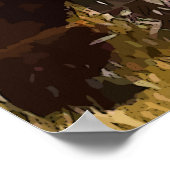 Vintag gestrichene Terrier und Bobcat Poster (Ecke)