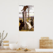 Vintag gestrichene Terrier und Bobcat Poster (Küche)