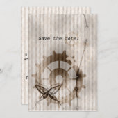 Vintag gestrichener Steampunk Sweet 16 Einladung (Vorne/Hinten)