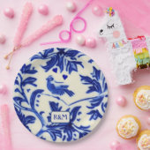 Vintag gestrichenes Geschirr - Songbird und Initia Pappteller (Party)