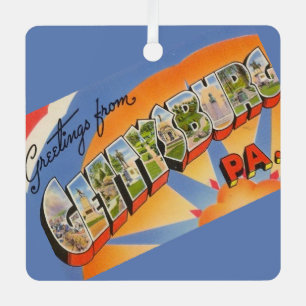 Vintag Gettsyburg PA Ornament Aus Metall