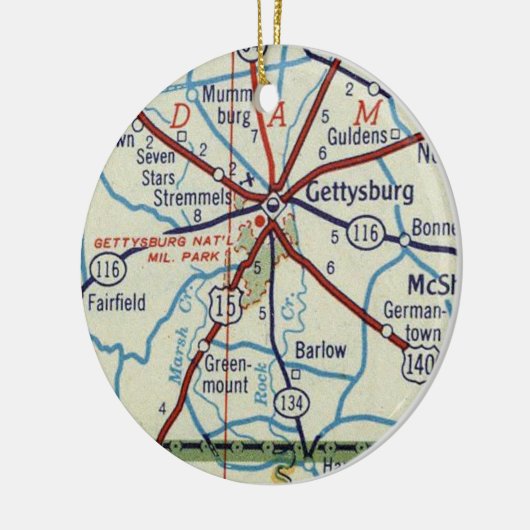 Vintag Gettysburg Keramik Ornament (Links)