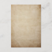 Vintag Gewollt Poster-Hochzeitsdetails Begleitkarte (Rückseite)