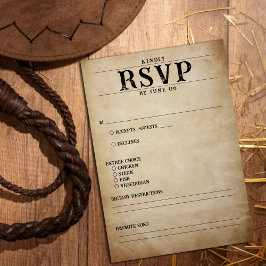 Vintag Gewollt Poster Wedding Kindly UAWG RSVP Karte