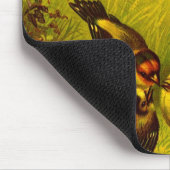 Vintag gezeichnete Sparrows-Maus-Pad Mousepad (Ecke)