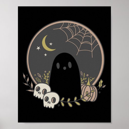 Vintag Ghost Autumn Halloween Poster (Vorne)
