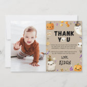 Vintag Ghost Birthday Foto Dankeschön Karte (Vorderseite)