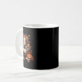 Vintag Ghost Book Reading Pumpkin Gothic Hallowee Kaffeetasse (Vorderseite Links)