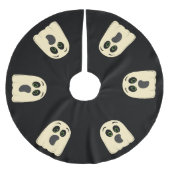 Vintag Ghost Brushed Polyester Tree Skirt Weihnachtsbaumdecke (Vorderseite)