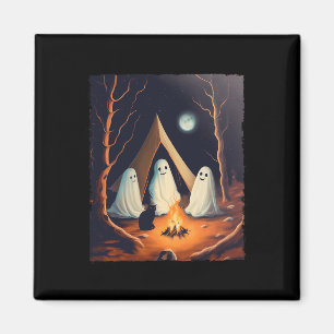 Vintag Ghost Cat Camper Camping Lover Gothic Hall Magnet