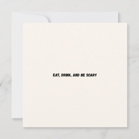 Vintag Ghost Halloween Einladung (Rückseite)