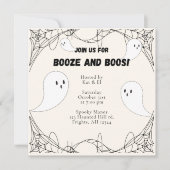 Vintag Ghost Halloween Einladung (Vorderseite)