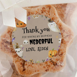 Vintag Ghost Halloween Geburtstagsfeier-Labels Runder Aufkleber