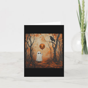 Vintag Ghost Pumpkin Gothic Halloween Ghost Spook Karte