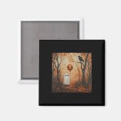 Vintag Ghost Pumpkin Gothic Halloween Ghost Spook Magnet (Vorderseite/Rückseite)