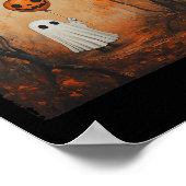 Vintag Ghost Pumpkin Gothic Halloween Ghost Spook Poster (Ecke)