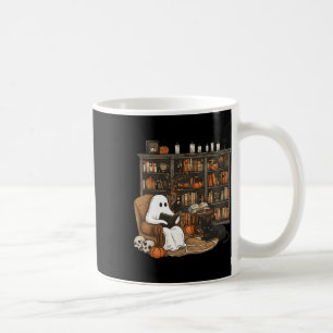 Vintag Ghost Reading Book Lovers Library Hallowee Kaffeetasse