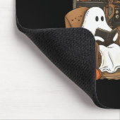 Vintag Ghost Reading Book Lovers Library Hallowee Mousepad (Ecke)