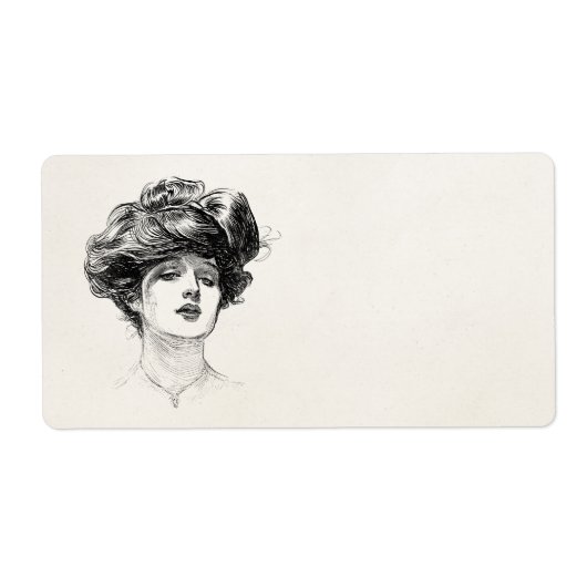Vintag Gibson Girl Edwardian Retro Frauenportrait (Vorne)