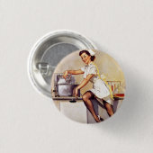 Vintag Gil Elvgren Retro Button Up Girl (Vorne & Hinten)