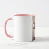 Vintag Gil Elvgren Retro Button Up Girl Tasse (Links)