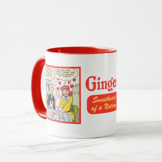 Vintag Ginger Sweethearts. Tasse (Vorderseite Links)