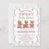 Vintag Gingerbread Holiday Baby Dusche Einladung (Vorderseite)