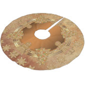 Vintag Gingerbrot Polyester Weihnachtsbaumdecke (Schrägansicht)
