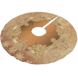 Vintag Gingerbrot Polyester Weihnachtsbaumdecke