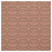 Vintag Gingko Brown Floral Pattern Stoff (Muster)