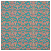 Vintag Ginkgo Aquamarines Blumenmuster Stoff (Muster)