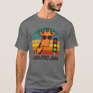 Vintag Giraffe Giraffic Jam Funny African Safari T-Shirt