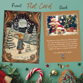 Vintag Girl Foto Message Weihnachtskarte Feiertagskarte