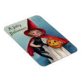 Vintag Girl Hexe Magnet (Rechte Seite)