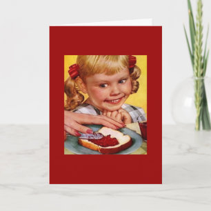 Vintag Girl & Jelly Sandwich Karte