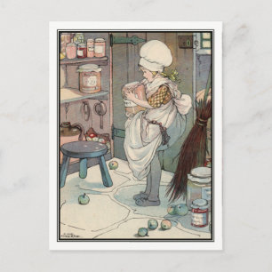 Vintag Girl mit Jam und Pickles von Anne Anderson Postkarte