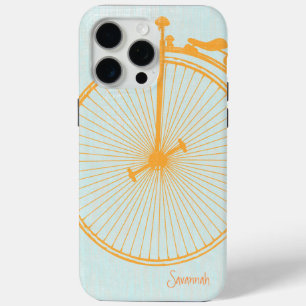 Vintag Girl Orange Limones Aqua Bike iPhone 15 Pro Max Hülle
