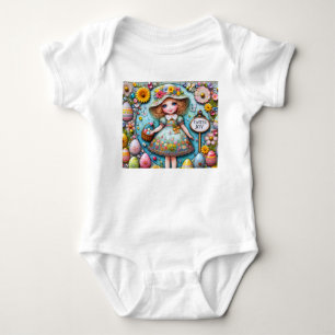 VINTAG GIRL Ostereier ~ Ostern JOY~ Baby Strampler