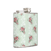 Vintag Girl Pink Floral Flachmann (Rechts)