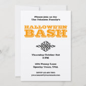 Vintag Girl & Pumpkin Hallowe'en Invasion Einladung (Rückseite)