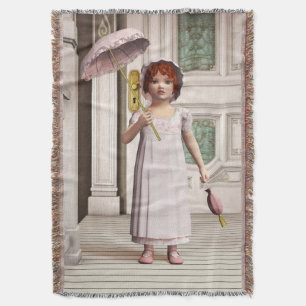 Vintag Girl - Sweet Retro Viktorianische Art Decke