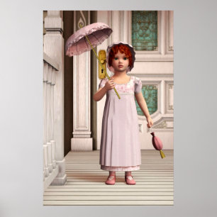 Vintag Girl - Sweet Retro Viktorianische Art Poster