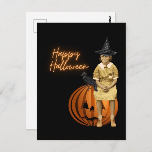 Vintag Girl Witween Postkarte (Vorne/Hinten)